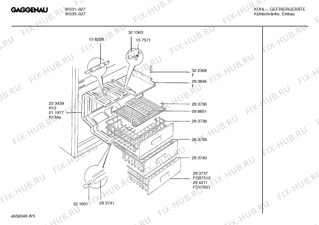 Схема №2 IK535027 с изображением Инструкция по эксплуатации Gaggenau для холодильной камеры Bosch 00520522