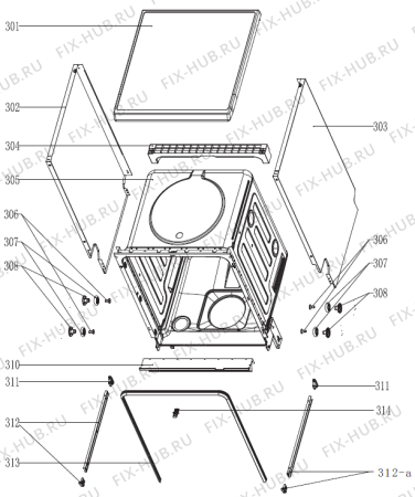 Схема №4 KS62114W (352703, WQP12-7205D) с изображением Ящик (корзина) для посудомоечной машины Gorenje 407913