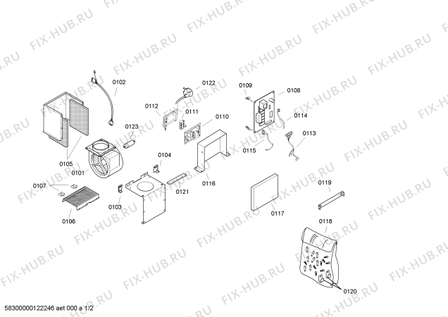 Схема №1 AH360720 с изображением Кабель для вентиляции Bosch 00267913