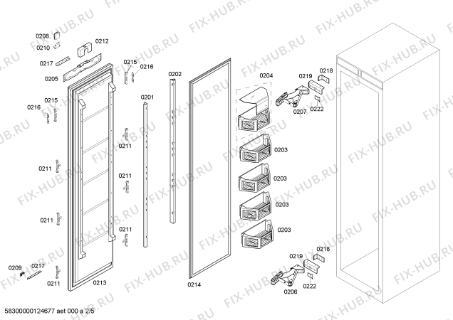 Схема №2 T18IF70CSS с изображением Кабель для холодильника Bosch 00499971