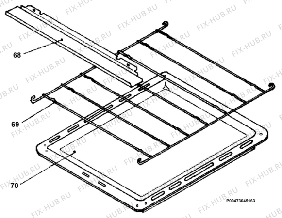 Взрыв-схема плиты (духовки) Zanussi ZCG851GW1 - Схема узла Section 6