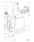 Схема №1 ADP 5440 WH с изображением Панель для электропосудомоечной машины Whirlpool 481245371592