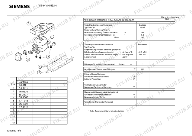 Схема №2 KS44V00NE с изображением Панель для холодильника Siemens 00355994