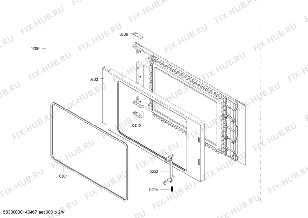 Схема №1 3WG458XD с изображением Дверь для плиты (духовки) Bosch 00478280