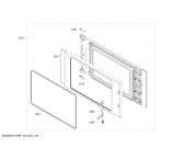 Схема №1 3WG458XD с изображением Дверь для плиты (духовки) Bosch 00478280