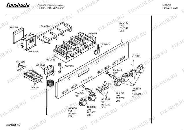 Схема №1 CH24551 с изображением Инструкция по эксплуатации для электропечи Bosch 00522364