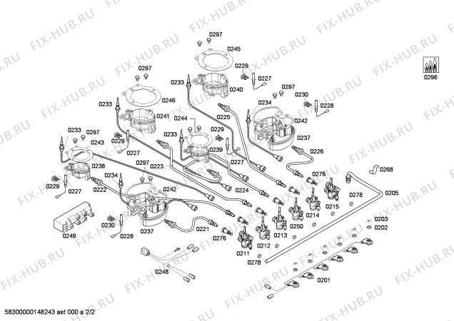 Взрыв-схема плиты (духовки) Bosch PCT915C91N ENC.PCT915C91N 4G+2W BO90F IH5 - Схема узла 02