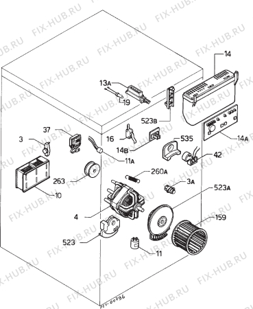 Взрыв-схема стиральной машины Zanussi ZD320SENSOT. - Схема узла Electrical equipment 268