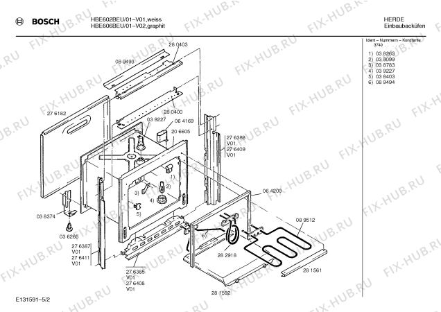 Схема №1 HBE602BEU с изображением Переключатель для электропечи Bosch 00038277