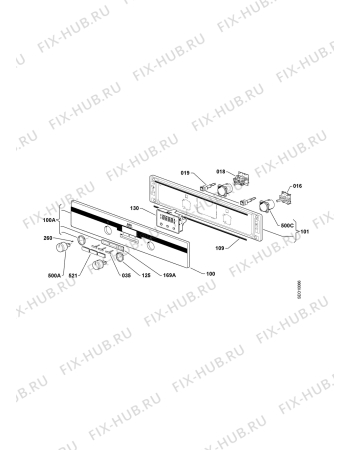 Взрыв-схема плиты (духовки) Aeg Electrolux BO G ER-B - Схема узла Command panel 037