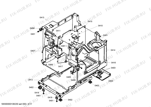 Схема №3 TK68E570 с изображением Панель для кофеварки (кофемашины) Siemens 00444426