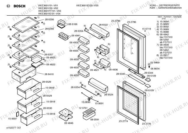 Взрыв-схема холодильника Bosch KKE3601FF - Схема узла 02