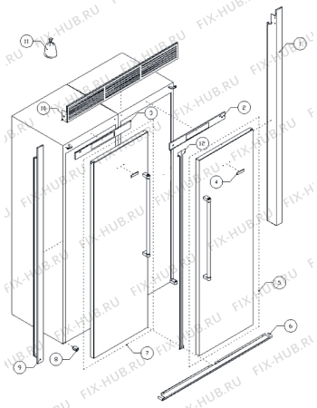 Схема №1 KCBPX 18120 с изображением Запчасть для холодильника Whirlpool 488000504670