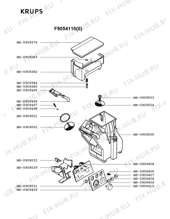 Схема №2 F9054210(0) с изображением Прокладка для электрокофеварки Krups MS-0909380
