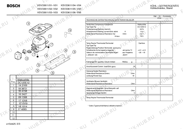 Взрыв-схема холодильника Bosch KSV33611 - Схема узла 03