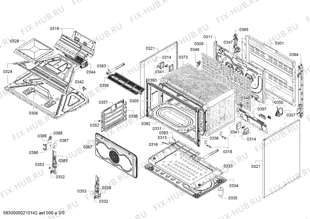 Схема №1 HSG738257M с изображением Рассекатель горелки для плиты (духовки) Bosch 12012218