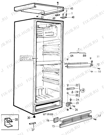 Взрыв-схема холодильника Frigidaire FCDF135E - Схема узла C10 Cabinet