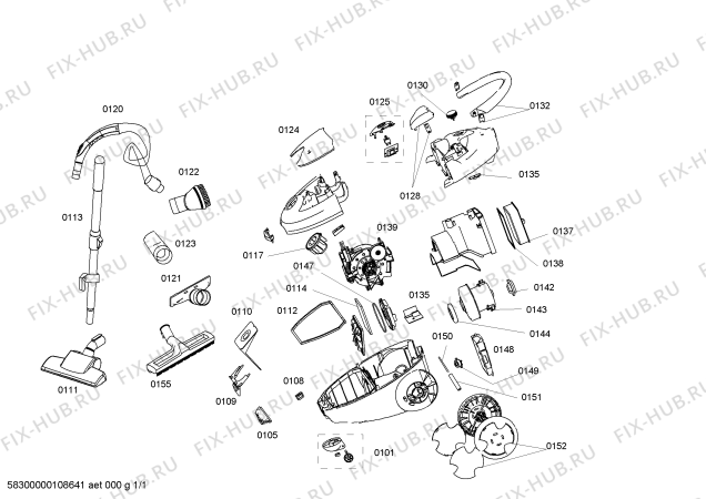 Схема №1 AT9120 с изображением Колесо для пылесоса Bosch 00602860