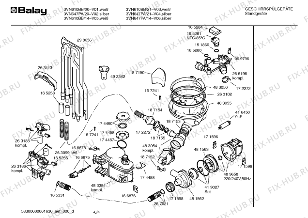 Схема №2 3VN610BB с изображением Краткая инструкция для посудомоечной машины Bosch 00588751