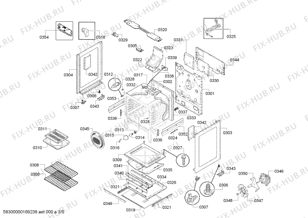 Схема №1 HGS5L53UC с изображением Панель для духового шкафа Bosch 00688076