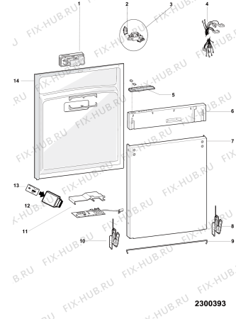 Взрыв-схема посудомоечной машины Whirlpool RSIE2B19 (F102956) - Схема узла