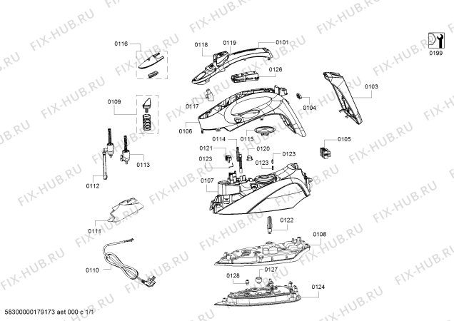 Схема №1 PSI20600 с изображением Подошва утюга для электропечи Bosch 11012243