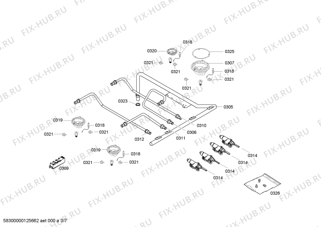 Схема №3 3CEB440 с изображением Противень для плиты (духовки) Bosch 00217173