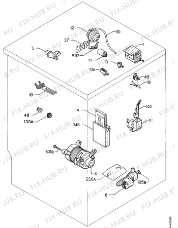 Взрыв-схема стиральной машины Privileg 021993 1 - Схема узла Electrical equipment 268