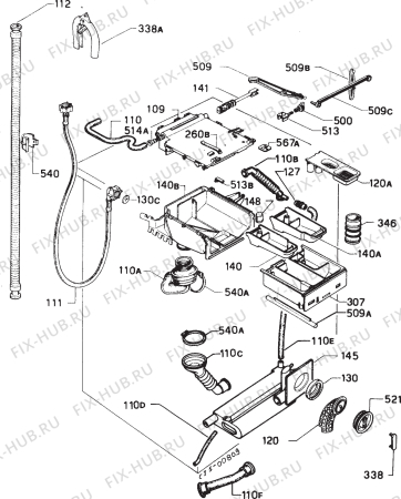 Взрыв-схема стиральной машины Zanussi LEADER JSYSTEM - Схема узла Hydraulic System 272