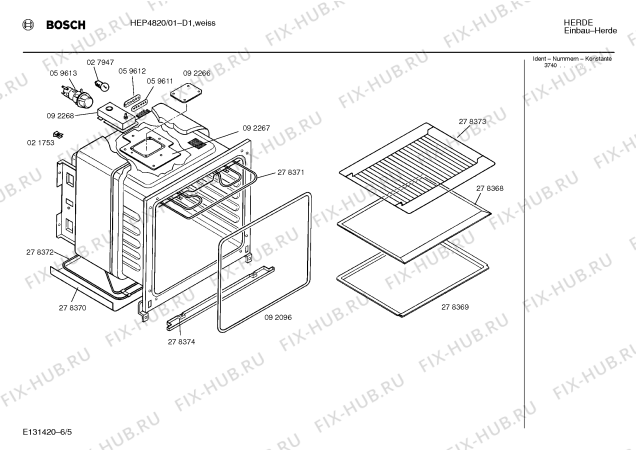 Схема №1 HES4820 с изображением Панель для плиты (духовки) Bosch 00280905