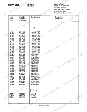 Схема №4 FM706Q1 с изображением Инструкция по эксплуатации для видеоаппаратуры Siemens 00530796