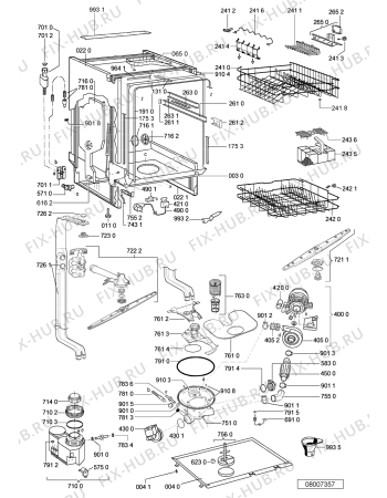 Схема №1 ADG 9416 с изображением Панель для электропосудомоечной машины Whirlpool 480140101255