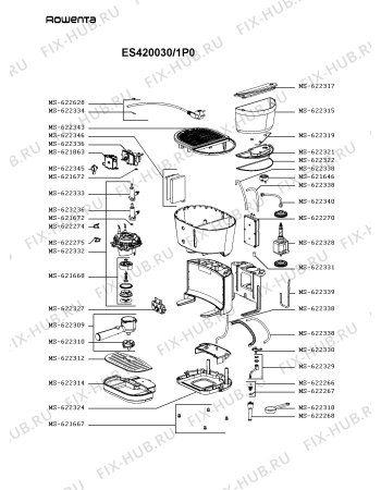 Схема №1 XP224010/1P0 с изображением Микронасадка для кофеварки (кофемашины) Krups MS-622268