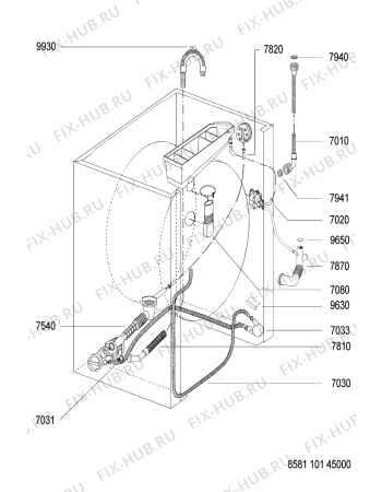 Схема №1 AWG174WP AWG 174 с изображением Запчасть для стиралки Whirlpool 481941868209