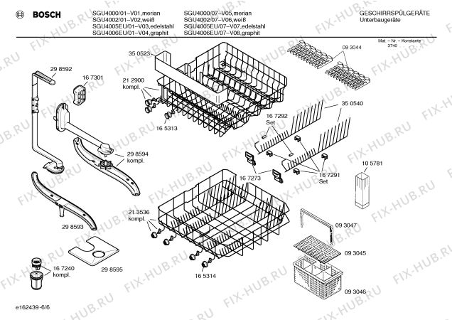 Взрыв-схема посудомоечной машины Bosch SGU4006EU - Схема узла 06