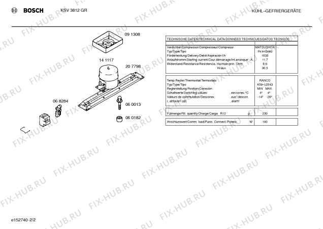 Взрыв-схема холодильника Bosch KSV3812GR - Схема узла 02