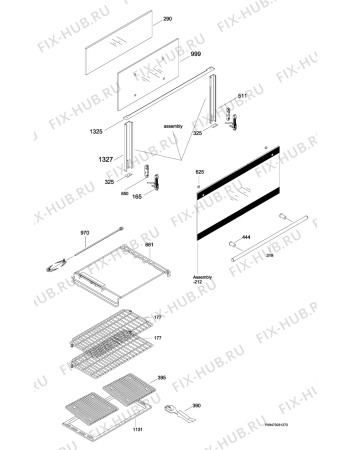 Взрыв-схема плиты (духовки) Electrolux EKM90410X - Схема узла Section 3