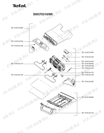 Схема №1 SW370536/9R с изображением Обшивка для электровафельницы Tefal TS-01016100