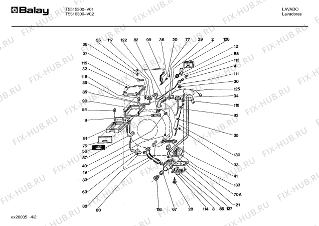 Схема №1 T5516300/2 с изображением Вставка для стиральной машины Bosch 00038466