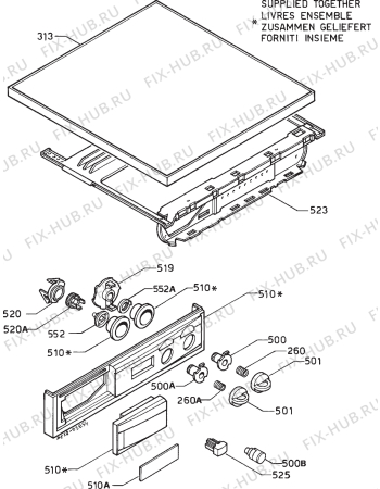 Взрыв-схема стиральной машины Zanussi LINCOLN EW1200W - Схема узла Command panel 037