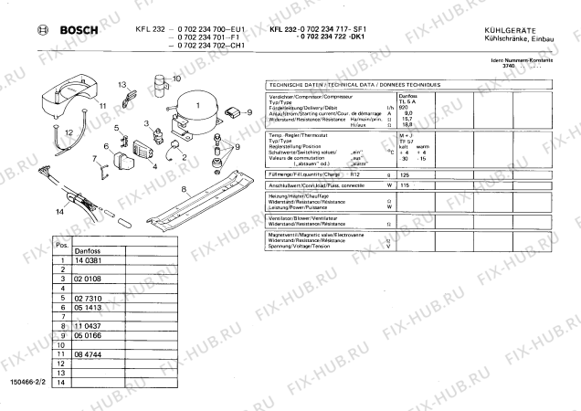 Взрыв-схема холодильника Bosch 0702234700 KFL232 - Схема узла 02