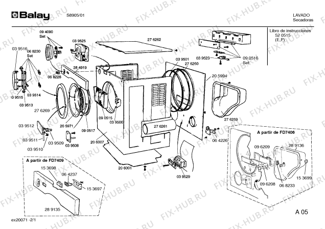 Схема №1 S8905 с изображением Панель для сушилки Bosch 00289135