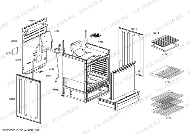 Схема №2 HES252U с изображением Панель для духового шкафа Bosch 00438868
