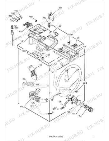 Схема №1 L89499FL с изображением Блок управления для стиралки Aeg 973914531902000