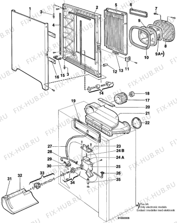 Взрыв-схема комплектующей Privileg COMPCD-E - Схема узла W40 Water details, TN-door F