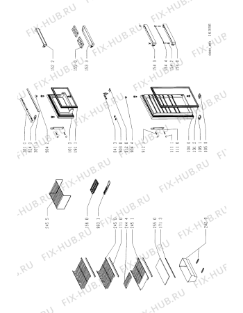 Схема №1 RC 2236/G с изображением Дверка для холодильника Whirlpool 481946268525