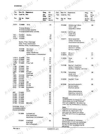 Взрыв-схема аудиотехники Siemens RM7604 - Схема узла 02