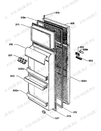 Взрыв-схема холодильника Zanussi ZI923/2T - Схема узла Refrigerator door