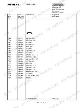 Схема №1 FS337V4 с изображением Инструкция по эксплуатации для жк-телевизора Siemens 00531230