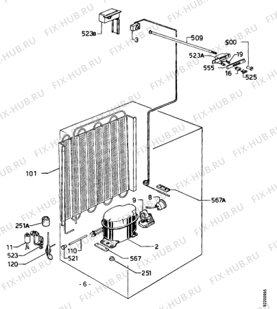 Взрыв-схема холодильника Electrolux EU1337T - Схема узла Functional parts